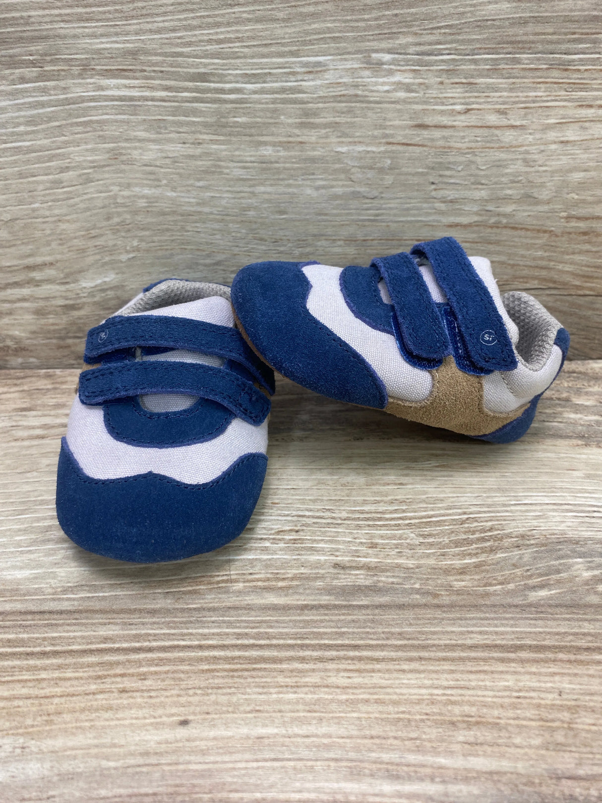 Stride Rite Mason Soft Sole Crib Shoes Navy Sz 4c