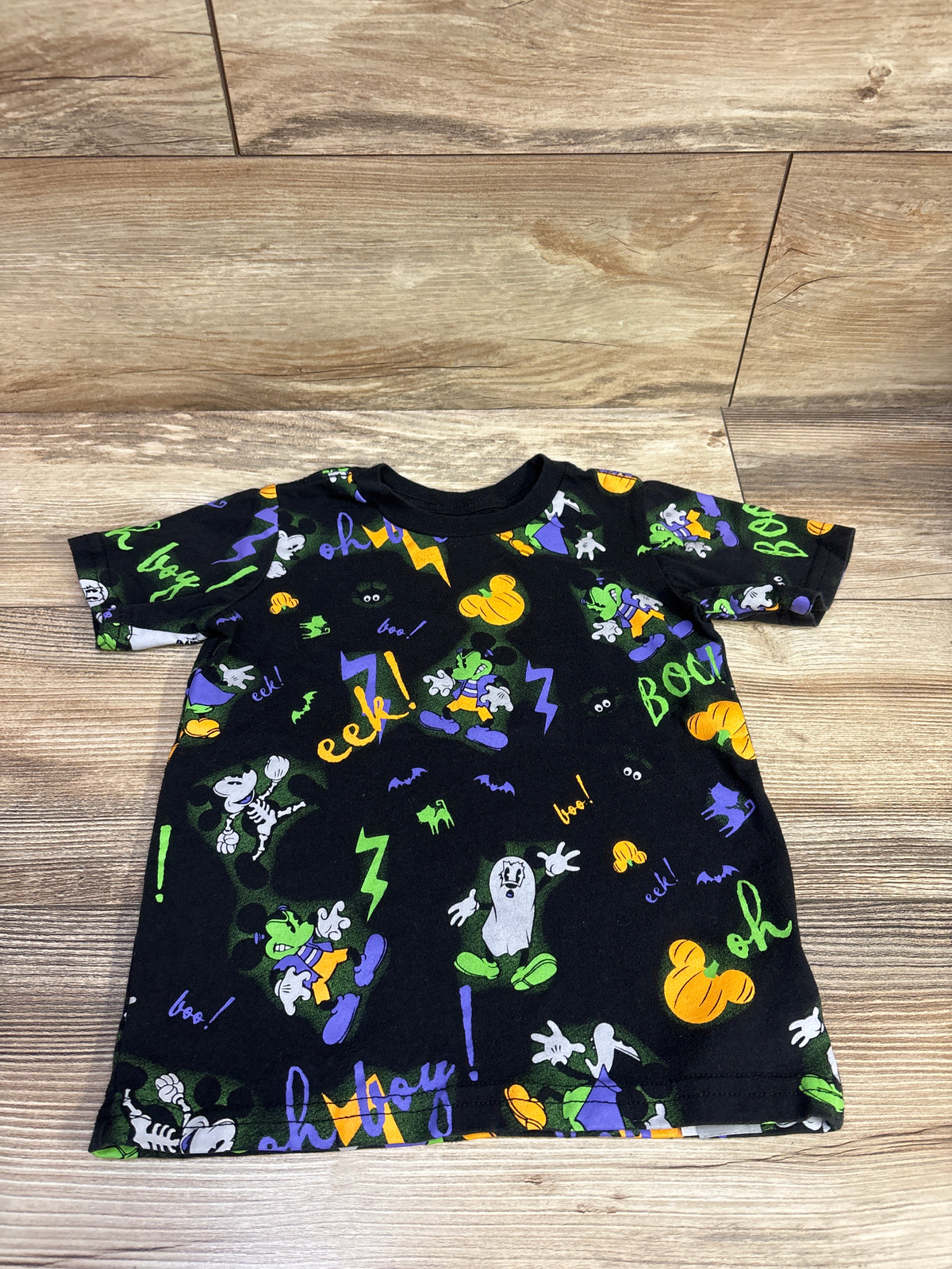 Disney Store Mickey Mouse Halloween Shirt Black sz 2/3T