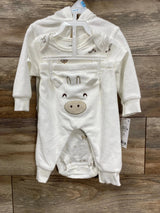 NEW Carter's 3pc Farm Print Terry Outfit White sz 6m