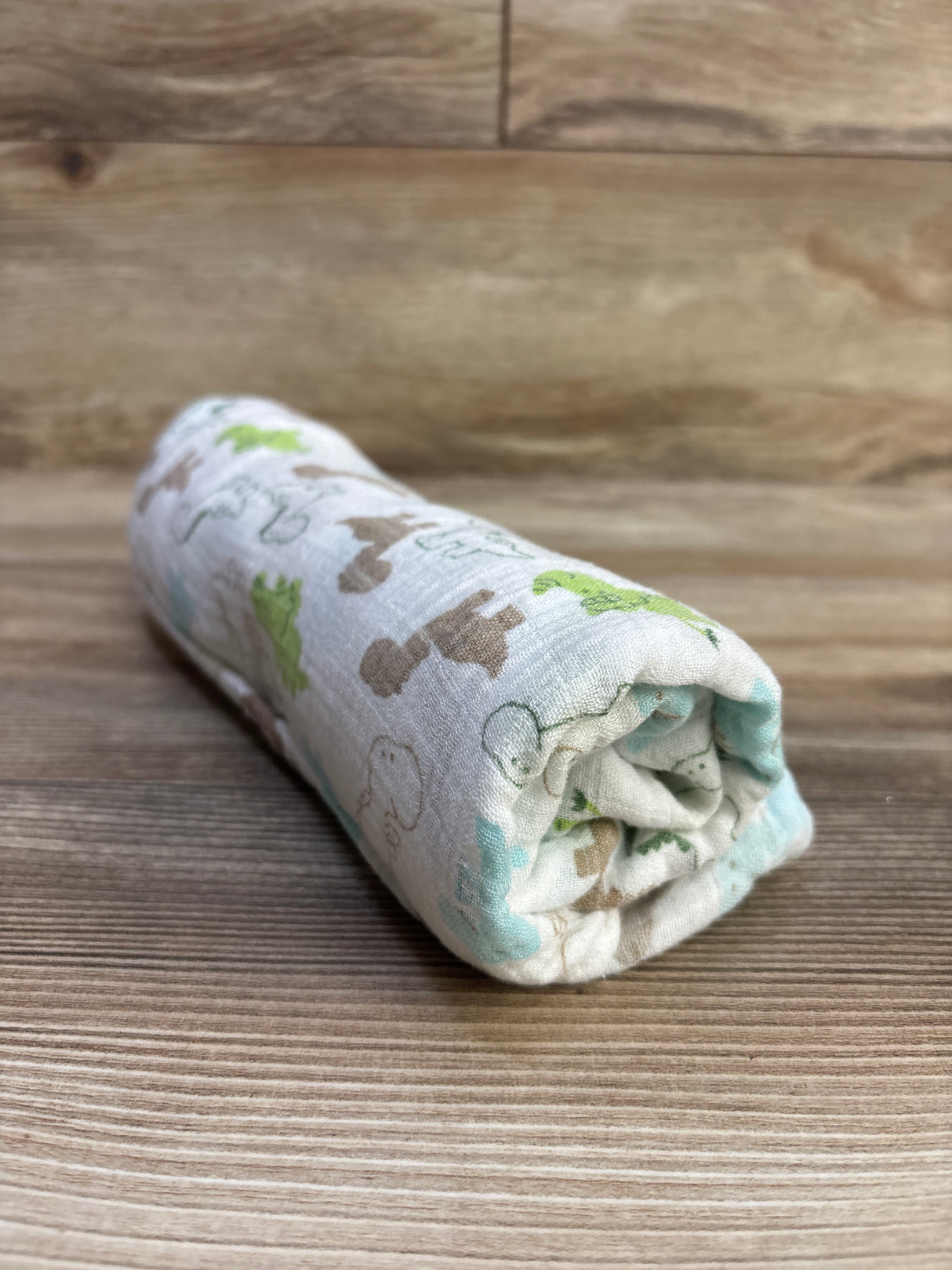 Upsimples Dinosaur Bamboo Swaddle Blanket White ~ 47x47''