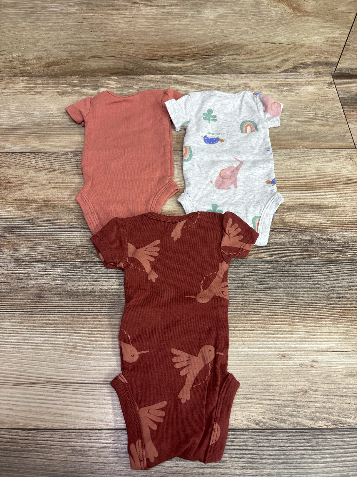 Carter's 3pk Bodysuits Brown sz Preemie