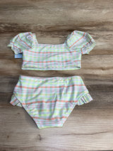 NEW Cat & Jack 2pc Puff Sleeve Swimsuit Green sz 5T