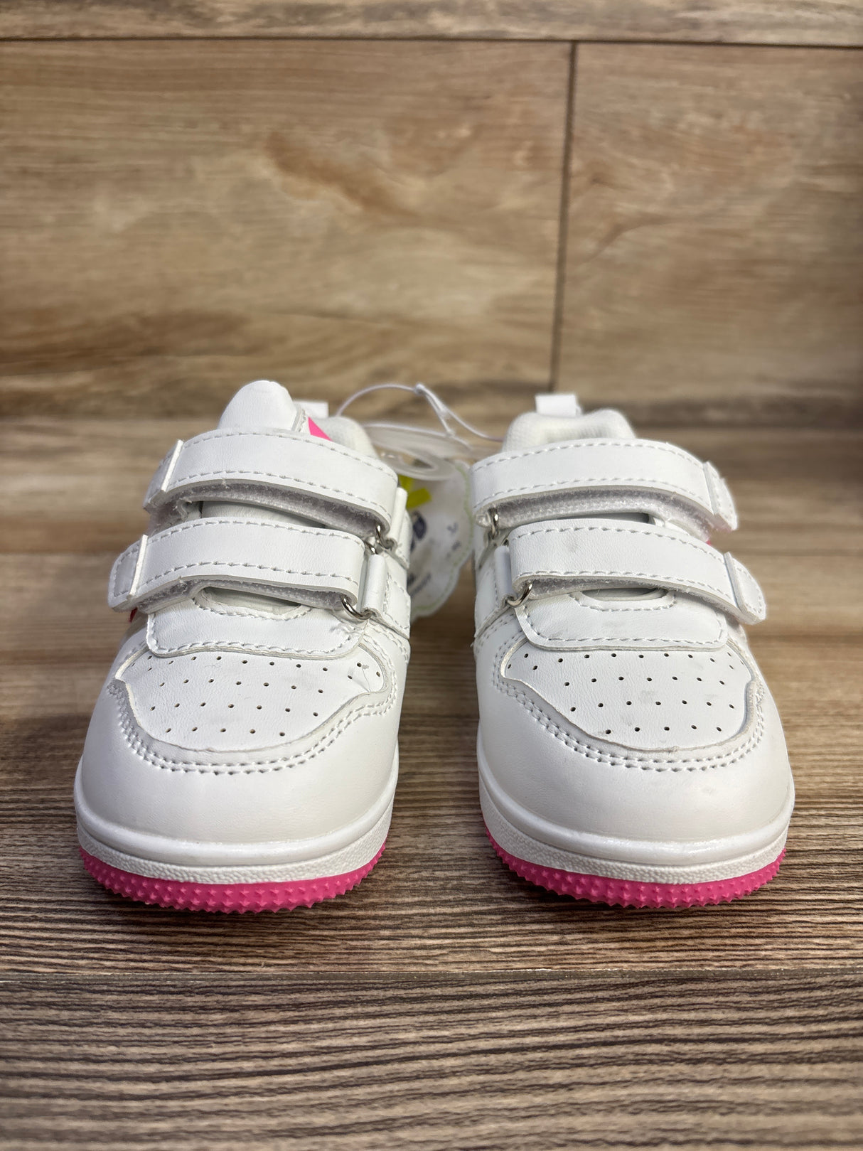 NEW First Steps by Stepping Stones Girls' Double Strap Sneakers, White sz 5c
