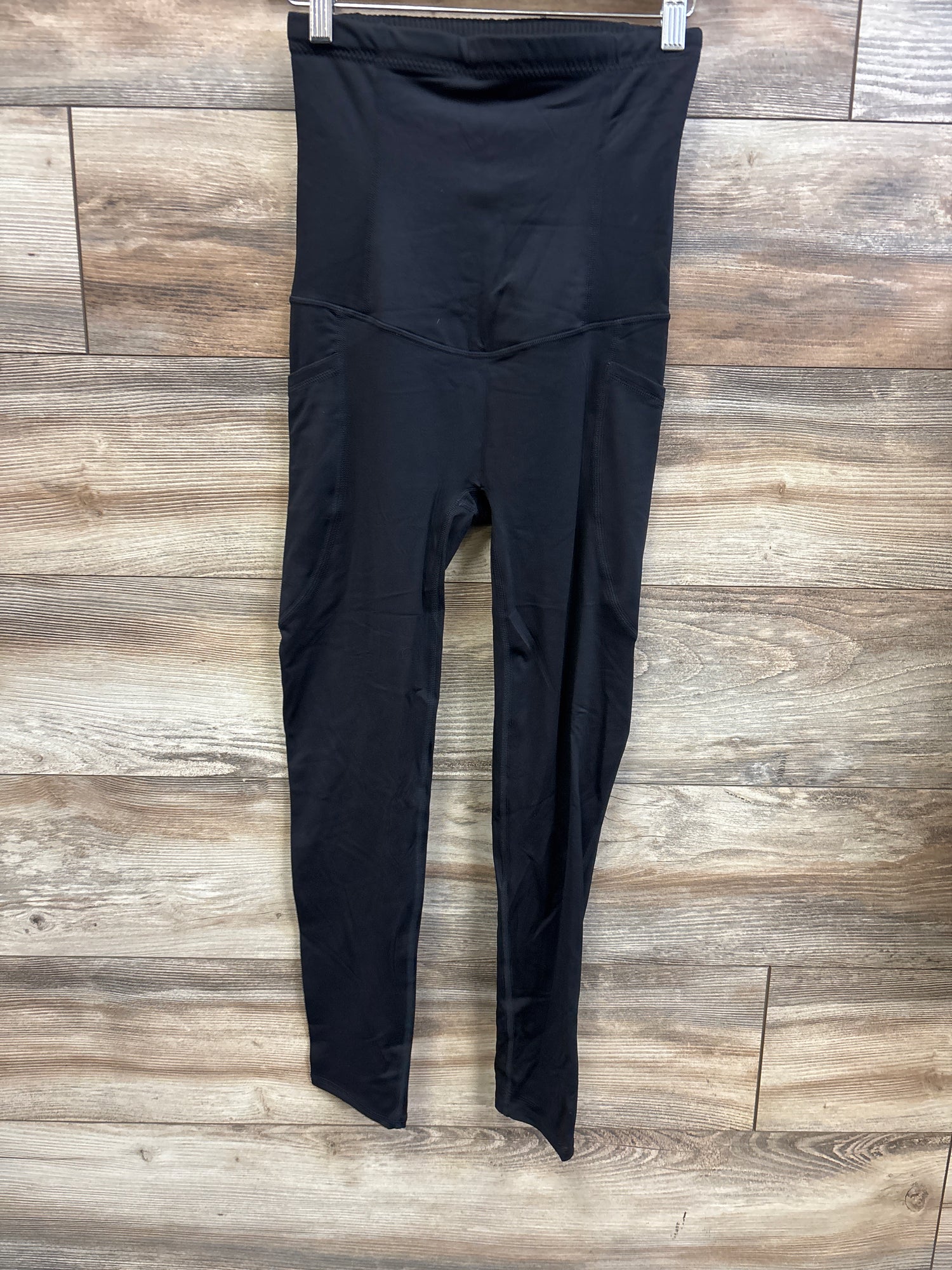 BabyBub High Waist Pocket Maternity Leggings Black sz Medium