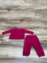 Cat & Jack 2pc Quilted Sweatshirt & Pants Pink sz 3-6m