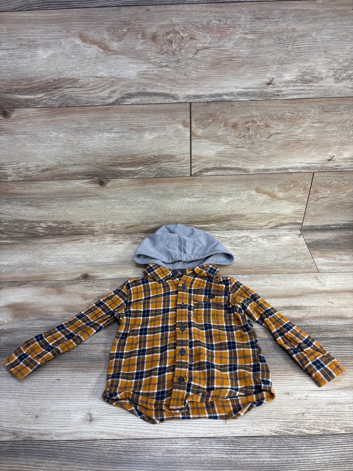 Old Navy Hooded Flannel Yellow sz 3T