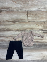 Carter's 2pc Leopard Bodysuit & Pants Set Beige sz 3m