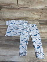 Chick Pea 2pc Whale Pajama Set Grey sz 2T - Me n Mommy To Be