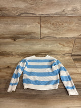 Cat & Jack Striped Knit Sweater White sz 4T