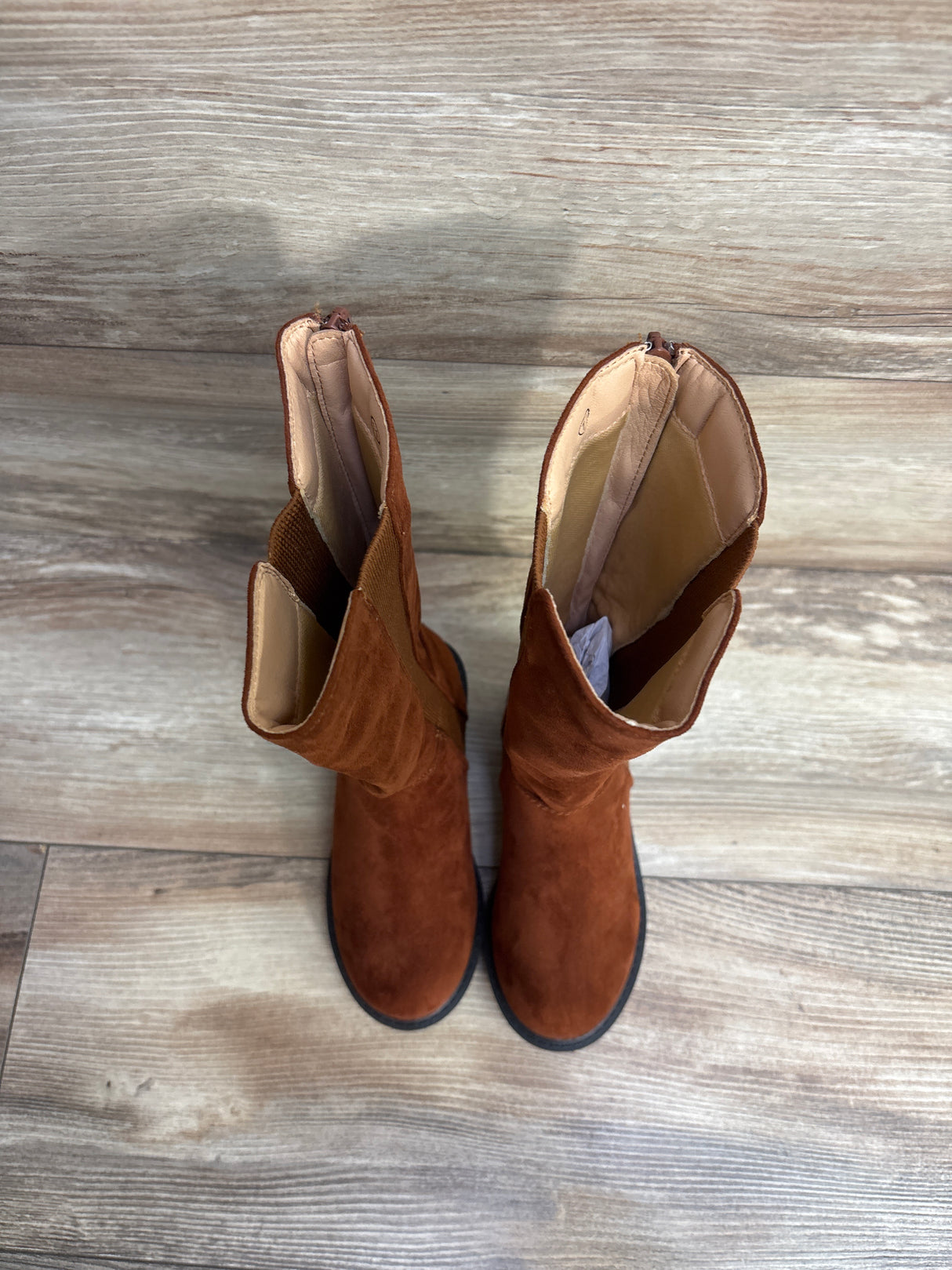 NWOT ZBY Suede Tall Boots Brown sz 11c