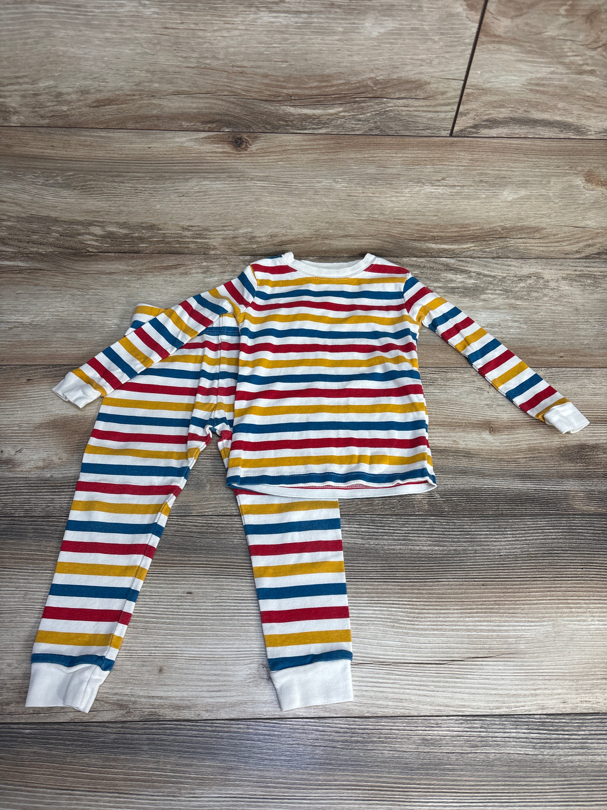 Member's Mark 2pc Striped Pajama Set White sz 2T