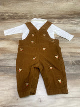 Starting Out 2pc Reindeer Overall Set White/Brown sz 3m - Me n Mommy To Be