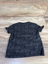 Guess Kids Doyd Logo Crewneck Tee Shirt Black sz 2T