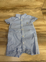 Ralph Lauren Gingham Shortie Romper Blue sz 9m