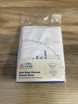 NEW Cribs for Kids Safe Sleep Message Playard Sheet - Me n Mommy To Be