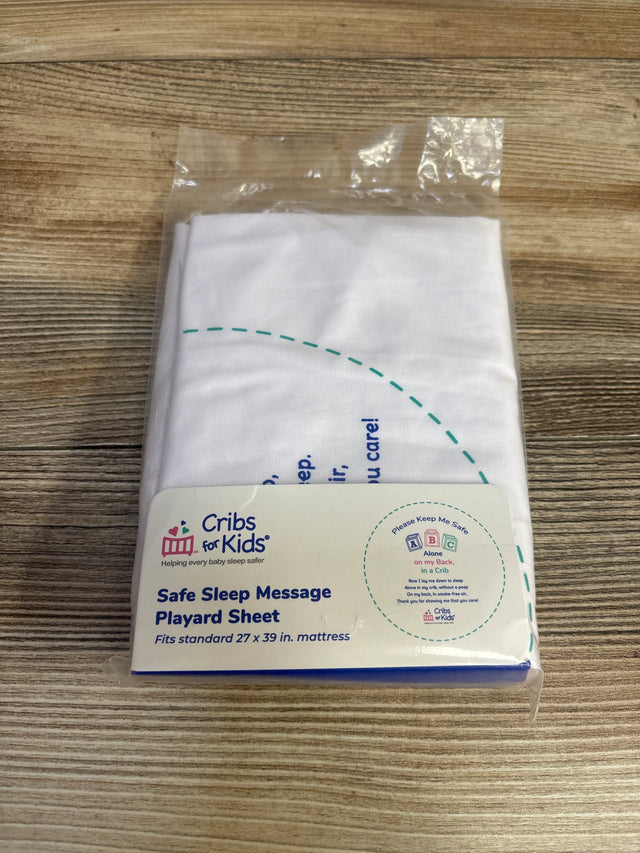NEW Cribs for Kids Safe Sleep Message Playard Sheet - Me n Mommy To Be