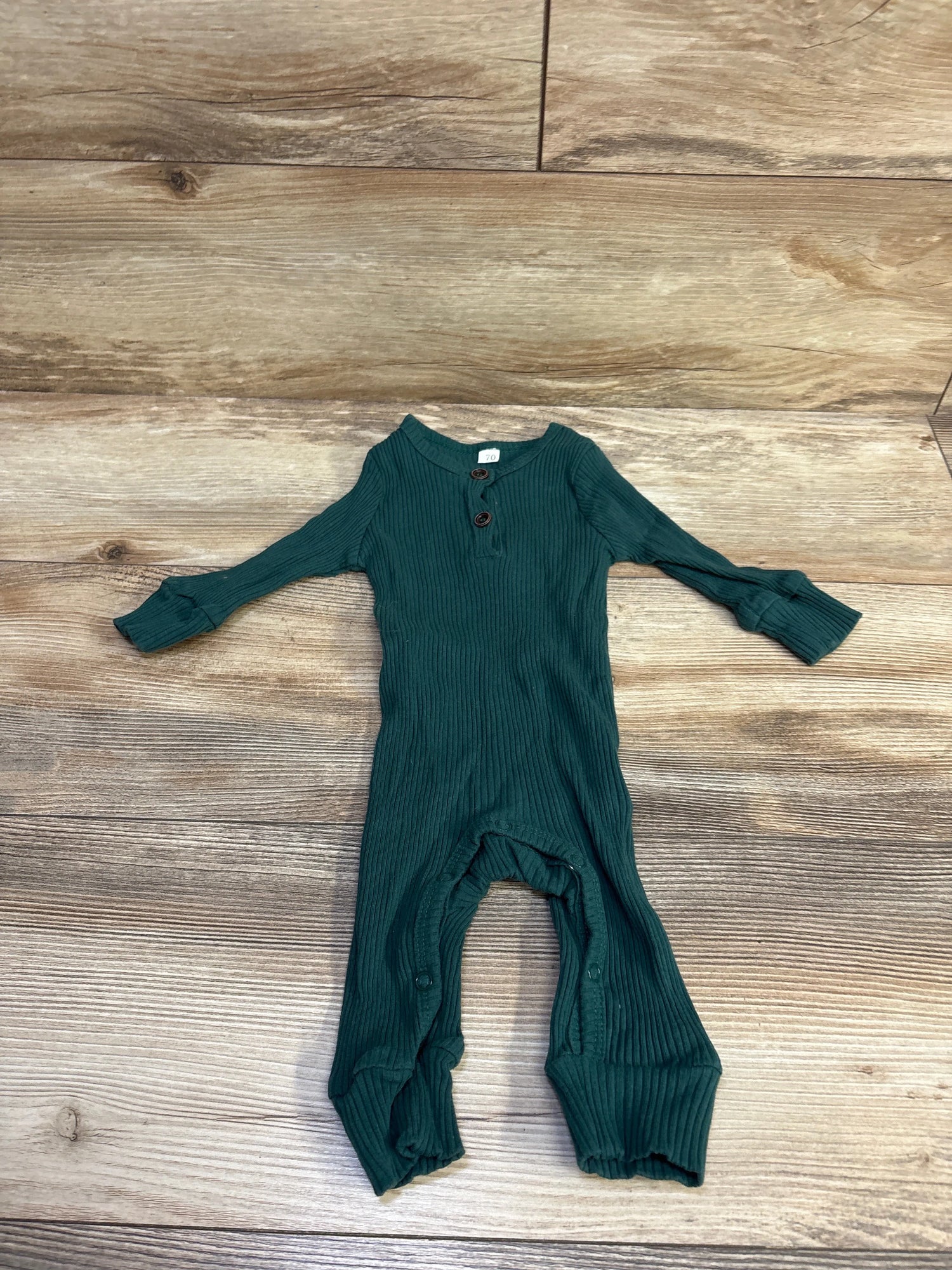 Ribbed Henley Coverall Brown sz 6m