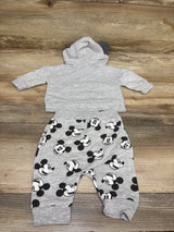 Disney Baby 2pc Mickey Mouse Sweatshirt & Pants Set Grey sz 0/3m