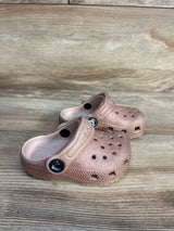 Crocs Classic Clogs Glittery Dusty Pink sz 4c