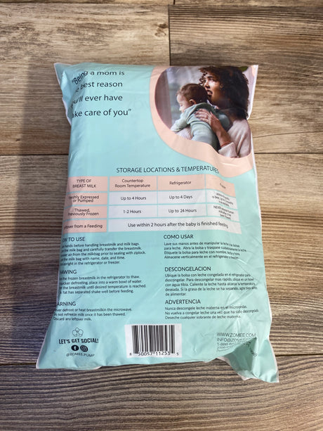 NEW Zomee Disposable 8oz Breast Milk Storage Bags, 100ct - Me n Mommy To Be