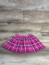 Plaid Knit Skirt Hot Pink sz 5T-6