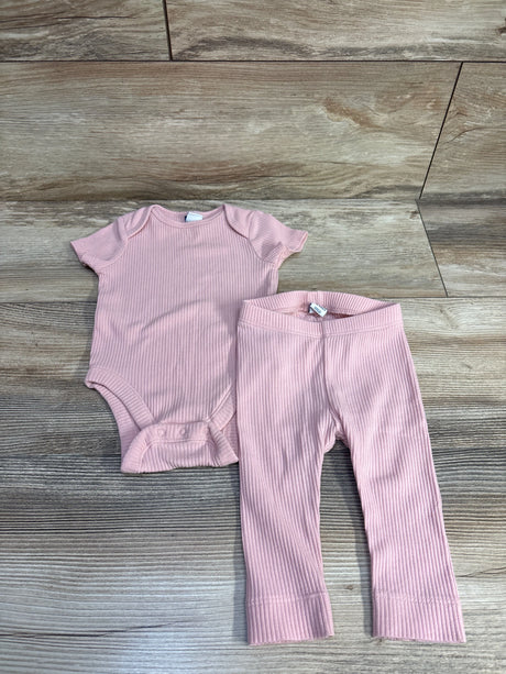 Old Navy 2pc Ribbed Bodysuit & Pants Pink sz 3-6m - Me n Mommy To Be
