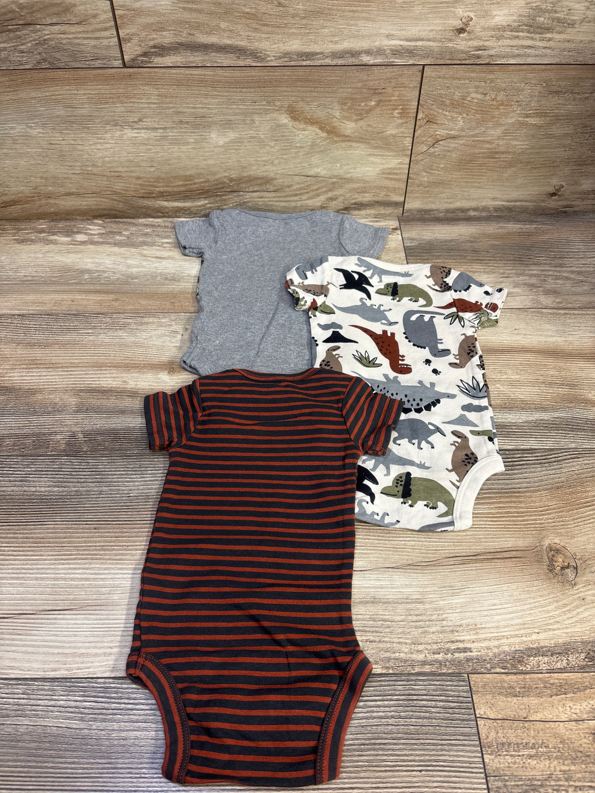 Gerber 3pk Bodysuits Grey sz 0-3m