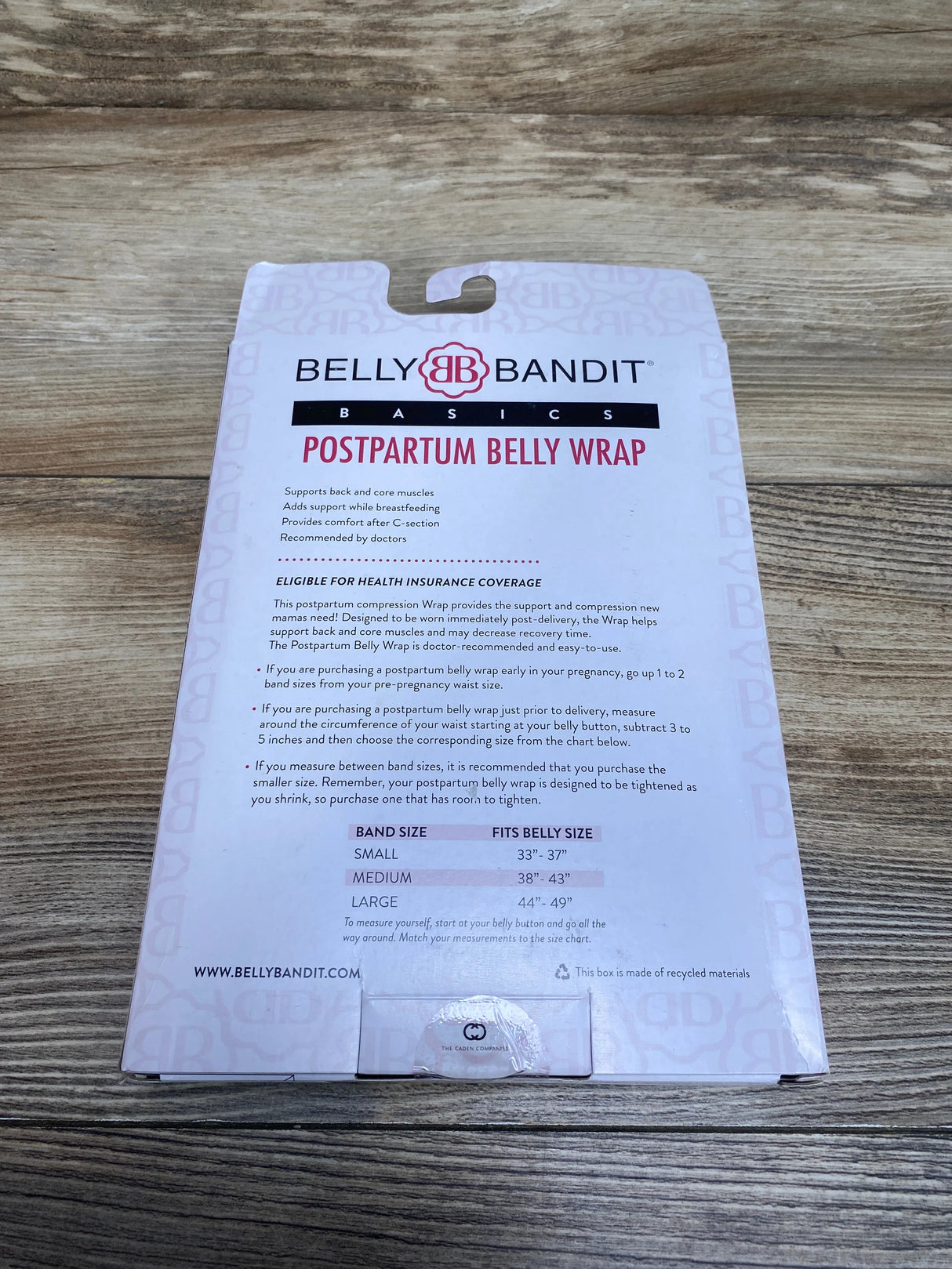 NEW BELLY BANDIT BASICS Postpartum Belly Wrap, Nude - Small