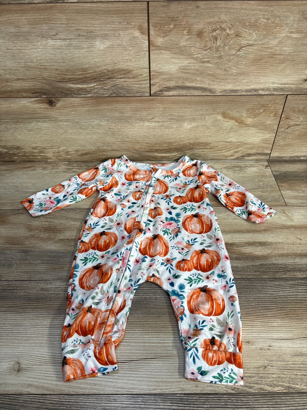 Inscorn Pumpkin Print Coverall White sz 6-9m