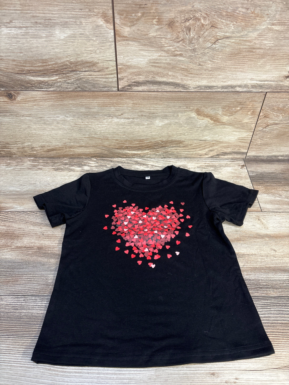 Heart Print Shirt Black sz 5T