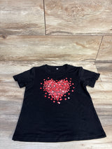 Heart Print Shirt Black sz 5T