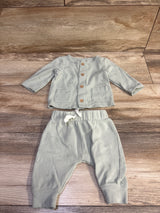 Child Of Mine 2pc Button Shirt & Pants Set Green sz 0-3m