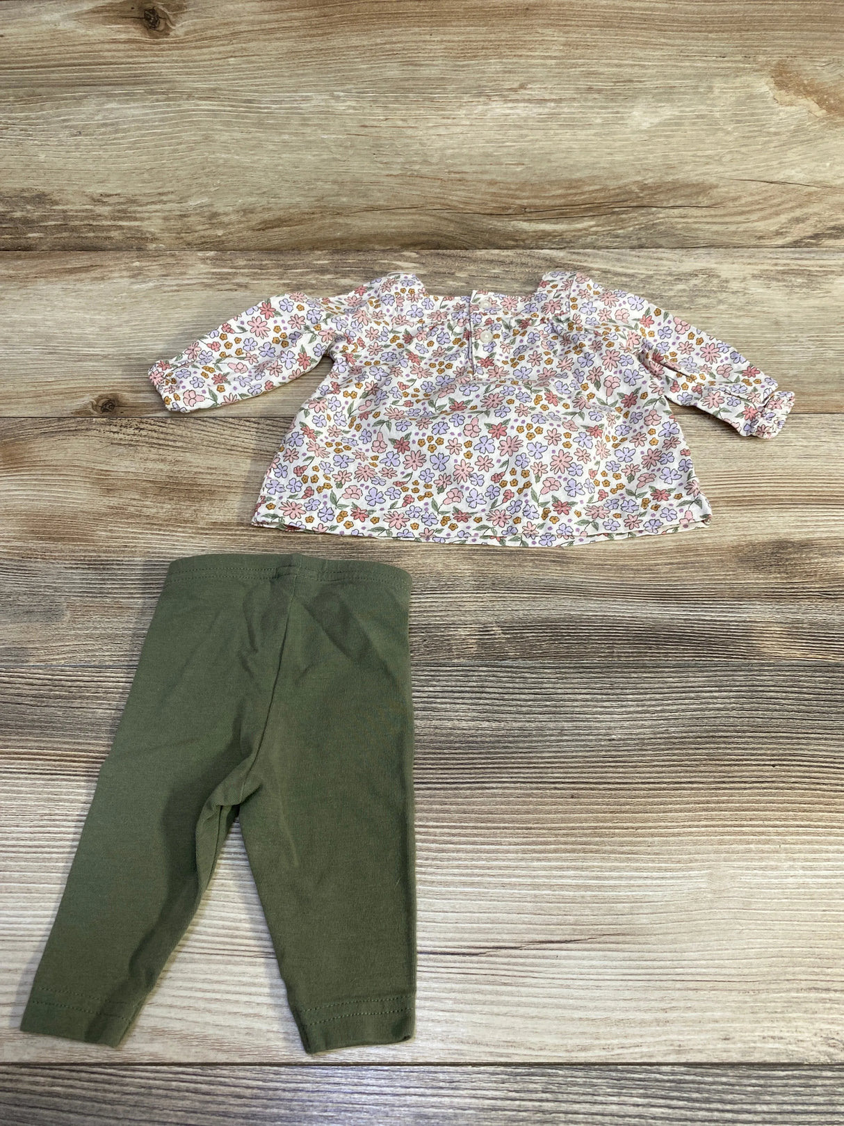 Just One You 2pc Floral Top & Leggings White sz Newborn