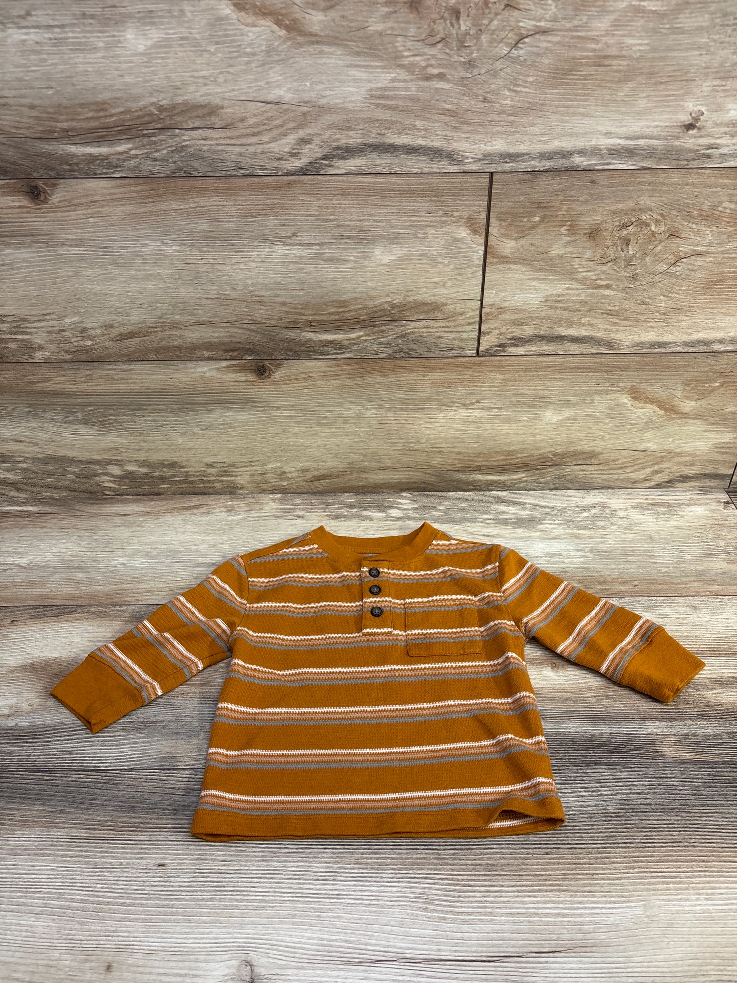 Cat & Jack Henley Shirt Yellow sz 12m