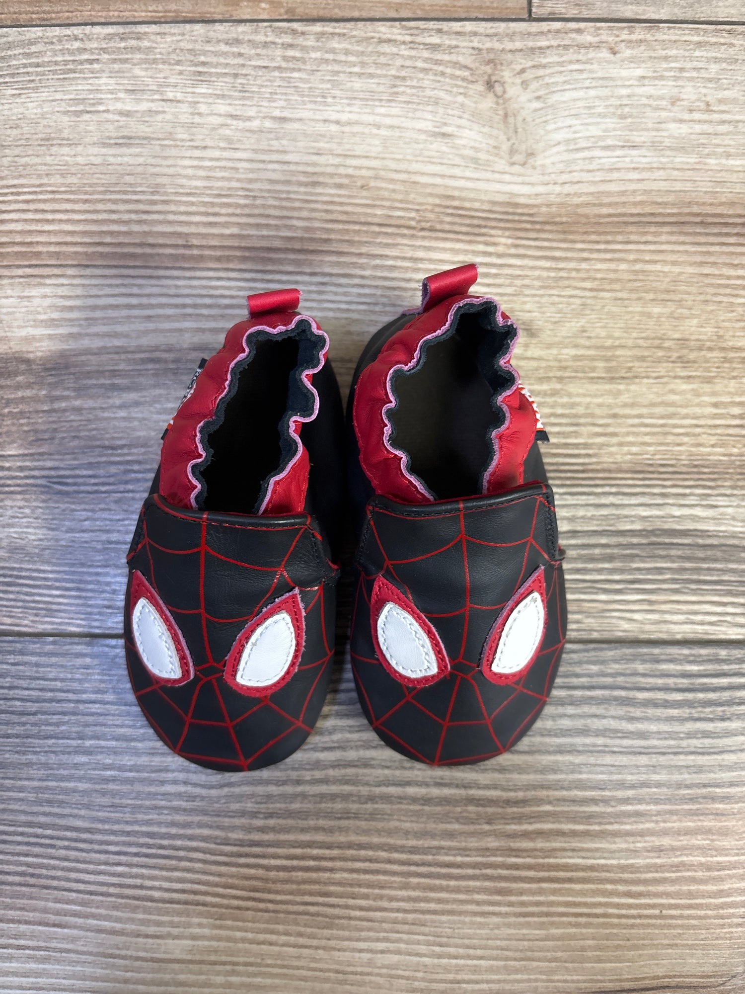 Robeez x Marvel Miles Morales Soft Sole Shoes Black sz 2/3c