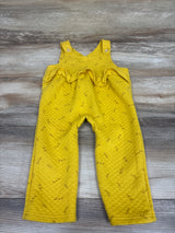 Catherine Malandrino Quilted Ruffle Overalls Yellow sz 2T
