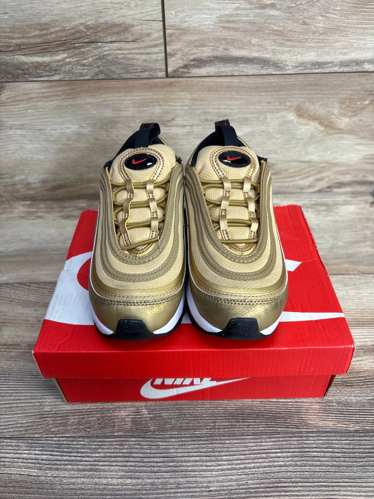 Nike Air Max 97 TD 'Metallic Gold' Sneakers sz 12c