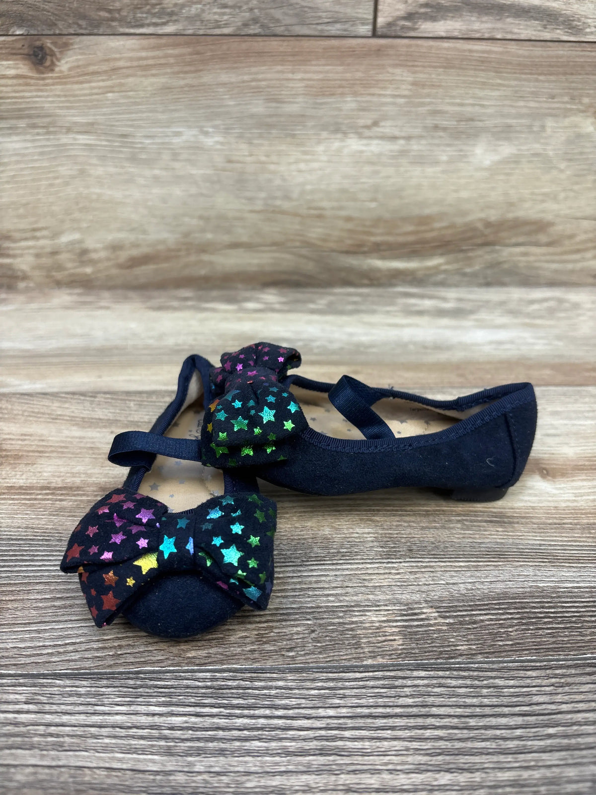 Cat & Jack Velvet Ballet Flats Navy sz 5c