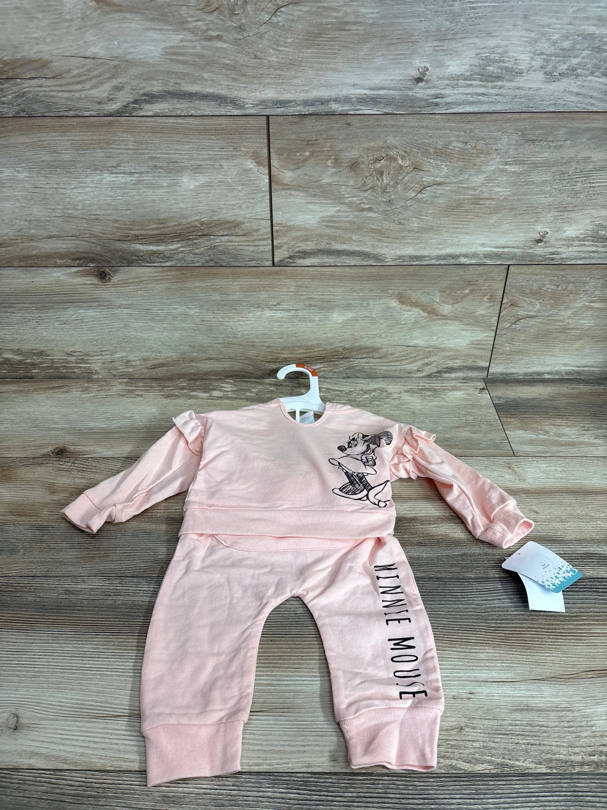 NEW Disney Baby 2pc Minnie Mouse Hoodie & Pants Pink sz 6-9m