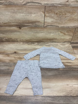 Just One You 2pc Kimono Shirt & Pants Set Grey sz 3m