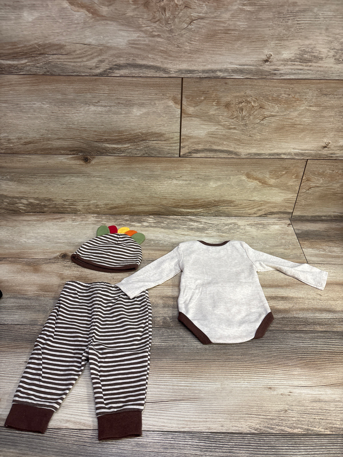 Baby Essentials My First Thanksgiving 3pc Set Beige sz 3m