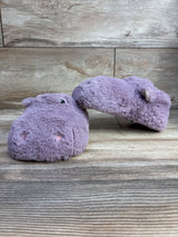 Old Navy Faux-Fur Critter Slippers, Purple Hippo sz 7/8c