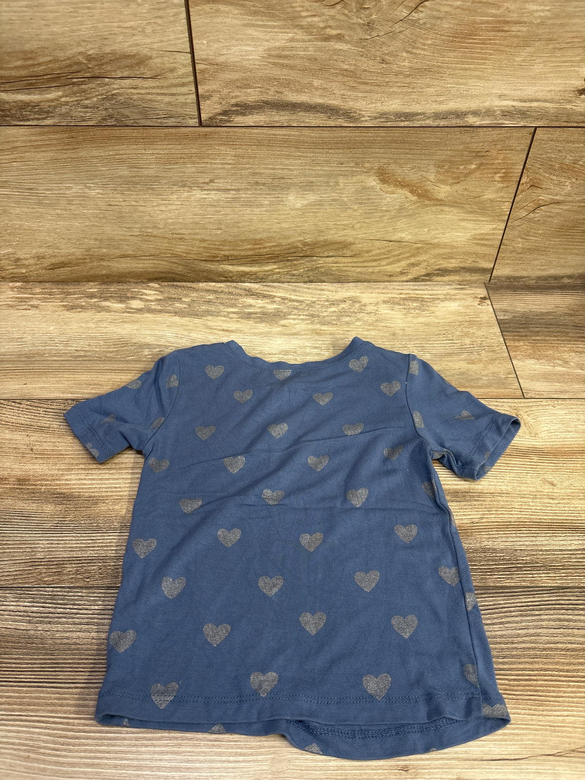 Kyte Baby Bamboo Heart Print Shirt Blue sz 2T