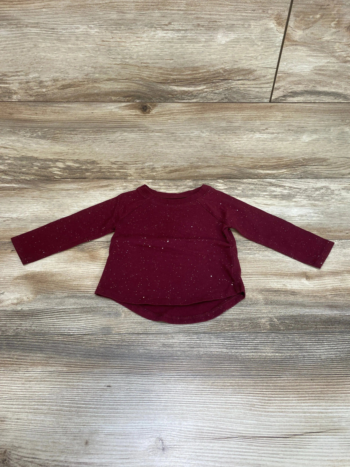 Cat & Jack Sparkle Shirt Burgundy sz 12m