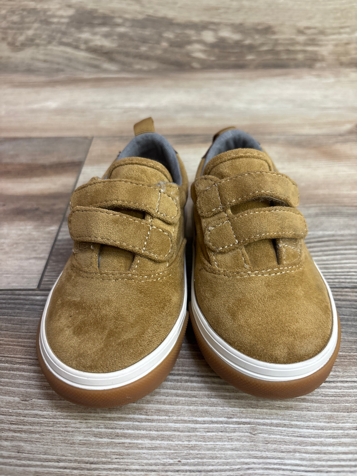 Old Navy Double Secure-Strap Faux-Suede Sneakers Brown sz 6c