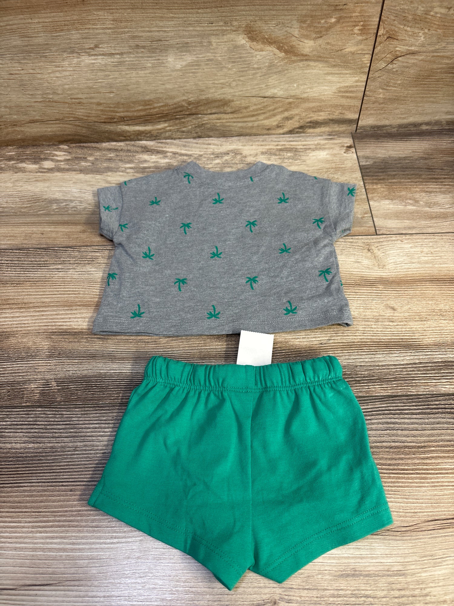 NWOT Cat & Jack 2pc Shirt & Shorts Set Grey sz Newborn