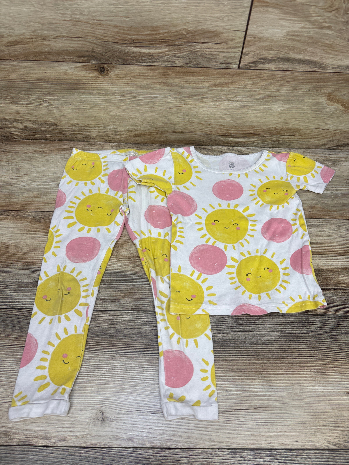 Just One You 2pc Pajama Set White sz 4T