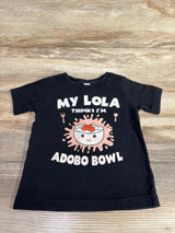 Bella + Canvas Kids My Lola Shirt Black sz 18-24m