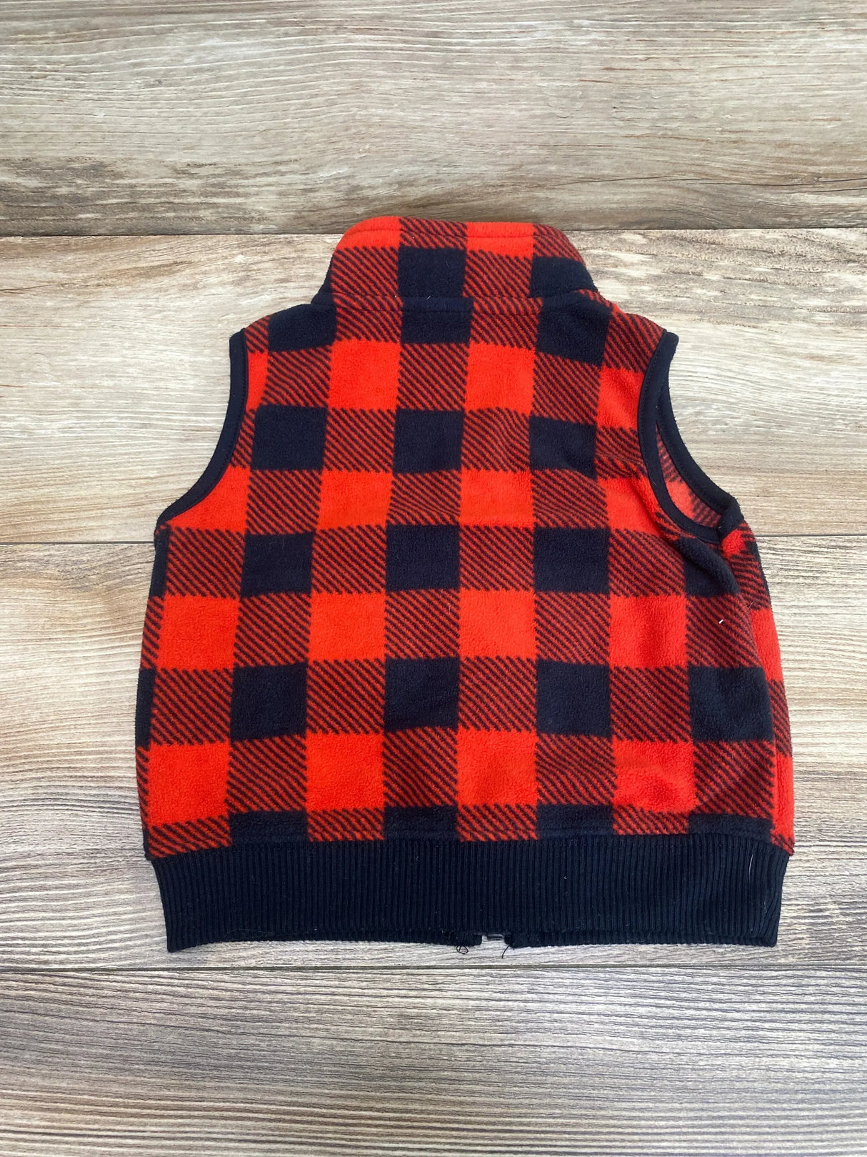 Carter's Fleece Buffalo Check Vest Red sz 12m - Me n Mommy To Be