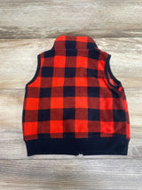 Carter's Fleece Buffalo Check Vest Red sz 12m - Me n Mommy To Be